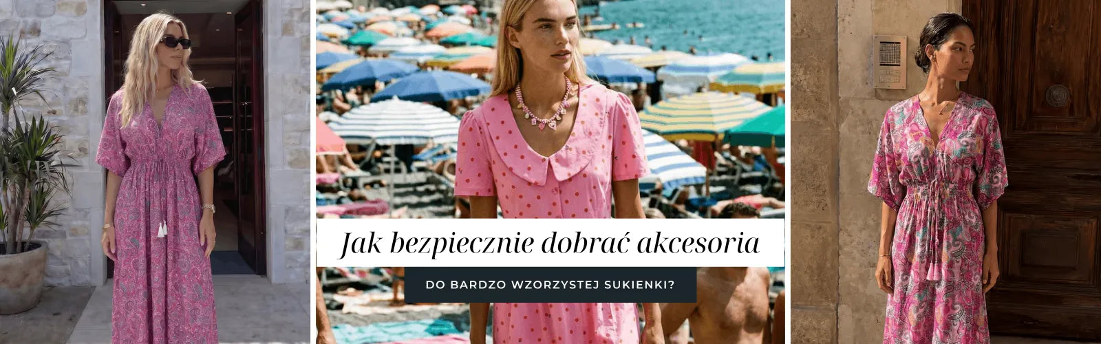Jak bezpiecznie dobierać stonowane akcesoria do bardzo wzorzystej sukienki?