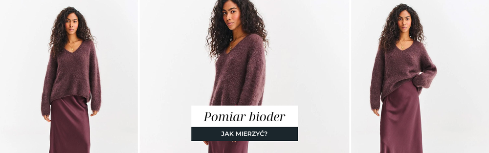 Kobieta w satynowej spódnicy midi, widoczna linia bioder i układ tkaniny.