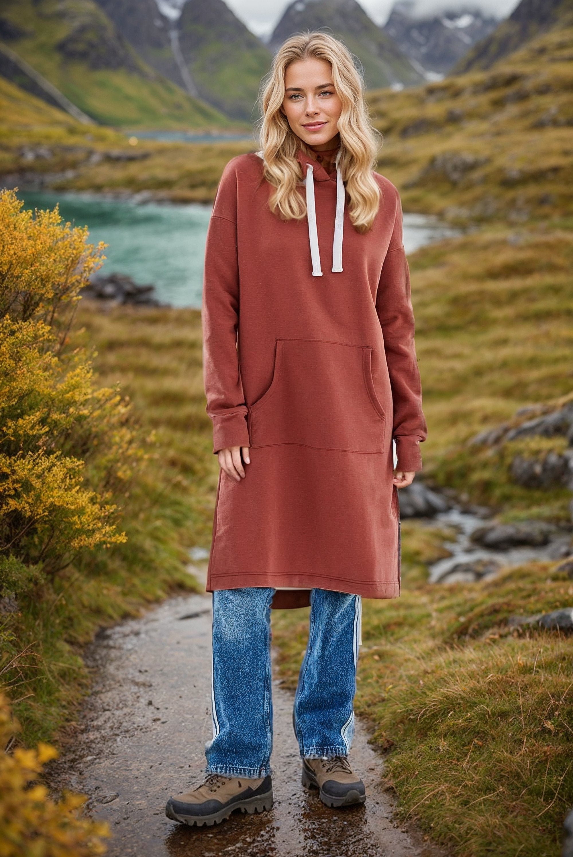 Bluza longline Desert Sands