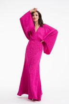 Sukienka maxi Blooming Fuchsia