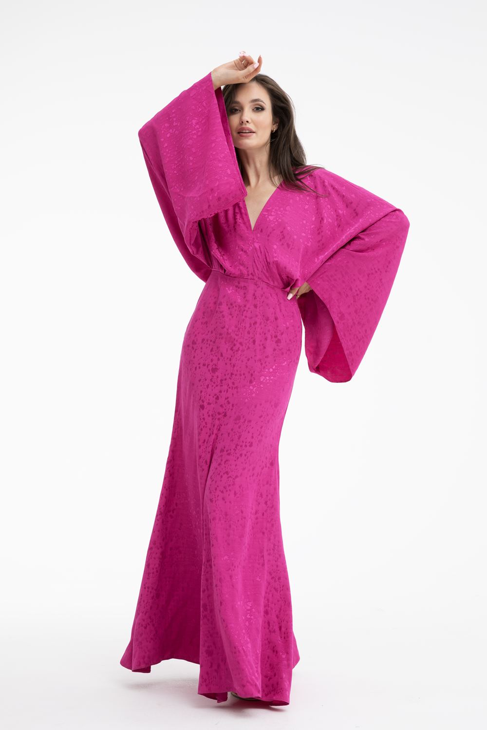 Sukienka maxi Blooming Fuchsia