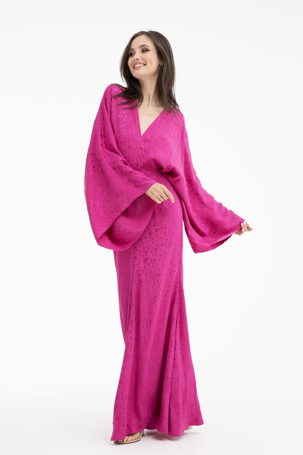 Sukienka maxi Blooming Fuchsia