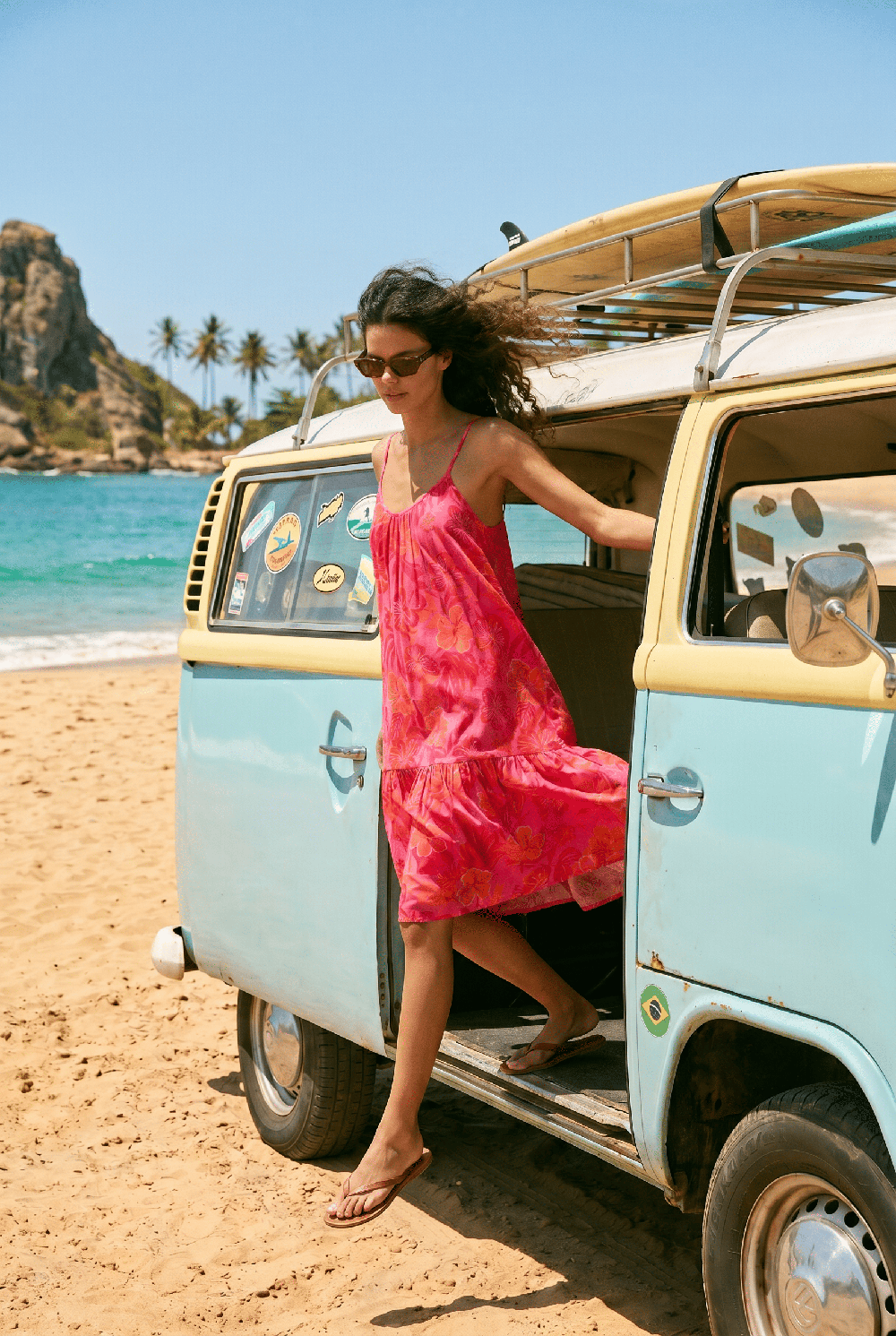 Sukienka mini na ramiączkach Aloha Dress