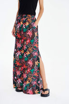 Szerokie spodnie lniane Deep Tropics