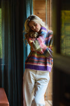 Sweter z wełną Retro Glam