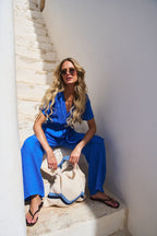 Kombinezon lniany Blue Margarita