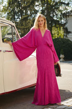 Sukienka maxi Blooming Fuchsia