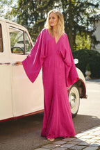 Sukienka maxi Blooming Fuchsia