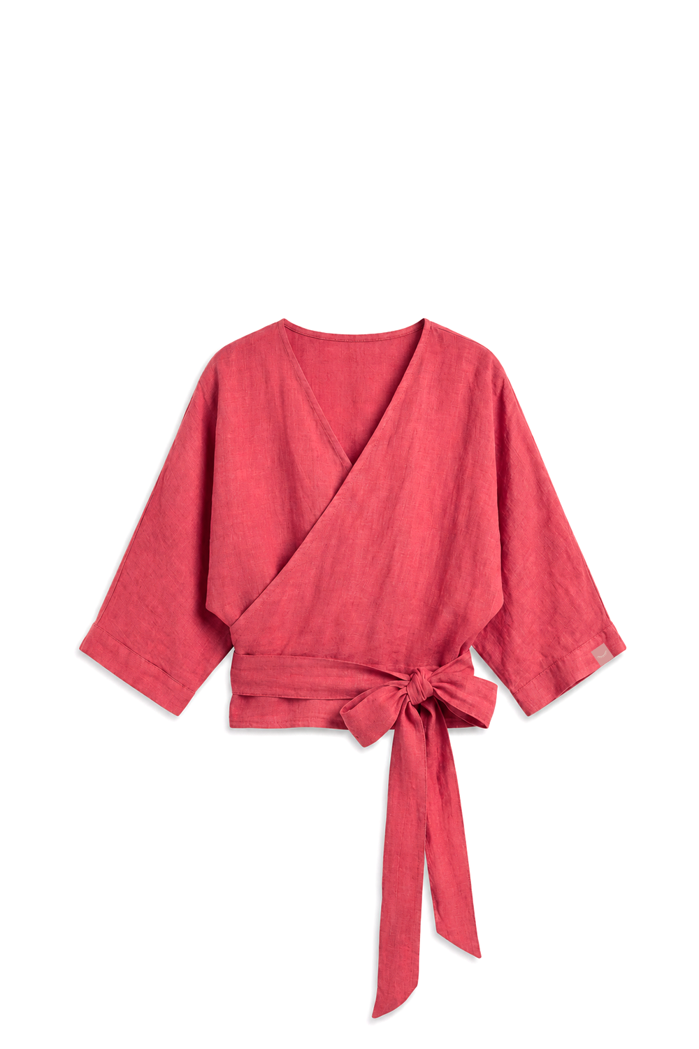 Lniana bluzka wiązana Tied In Rose