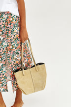 Torebka skórzana typu shopper Silky Glow
