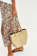 Torebka skórzana typu shopper Silky Glow