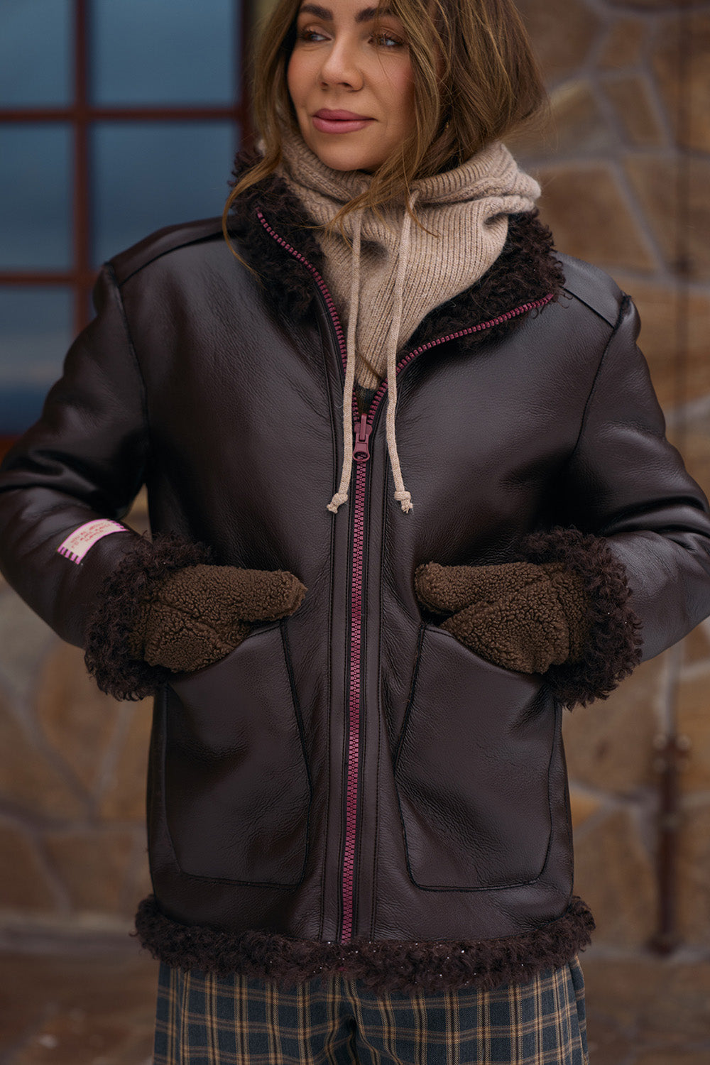 Kurtka Fluffy Mocha Moonrise