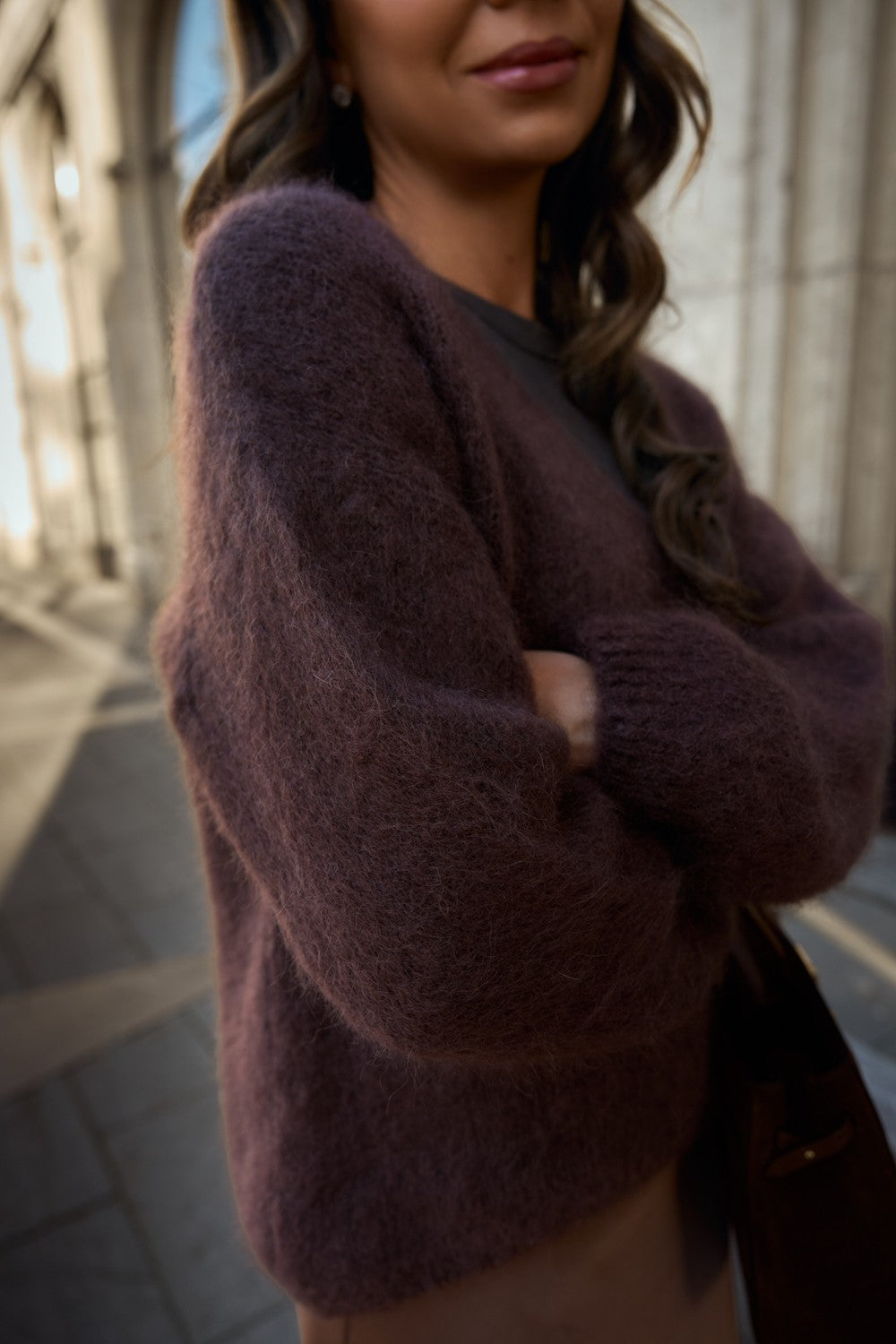 Sweter moherowy Brown Mirage