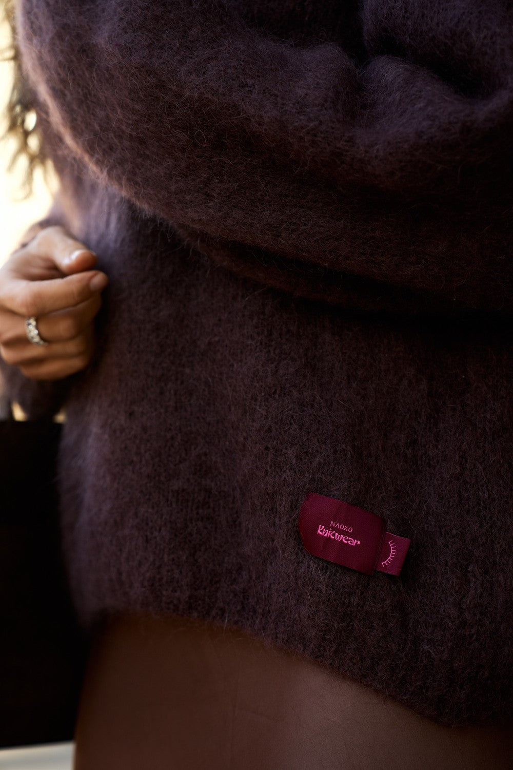 Sweter moherowy Brown Mirage