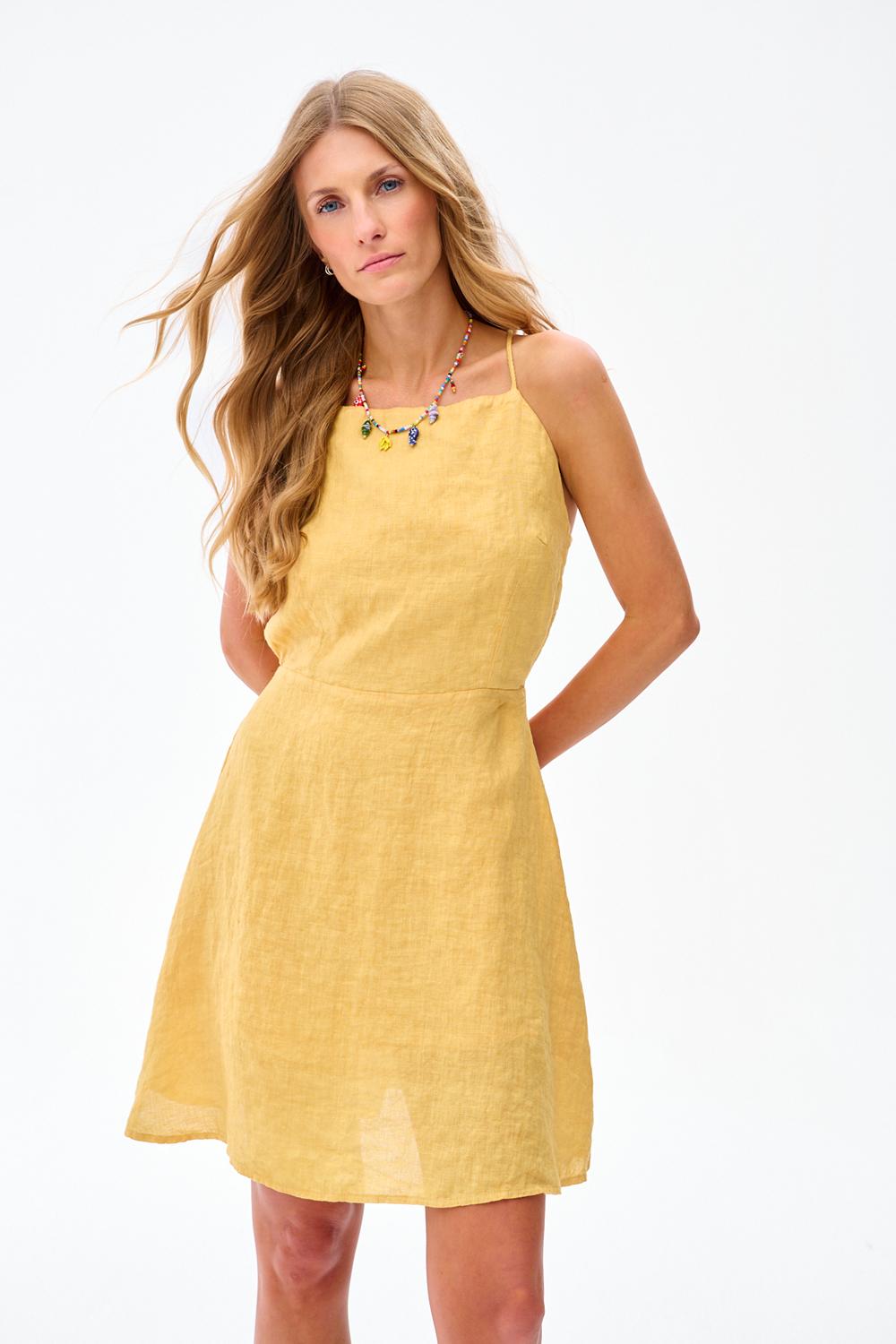 Sukienka lniana mini Sun Soaked