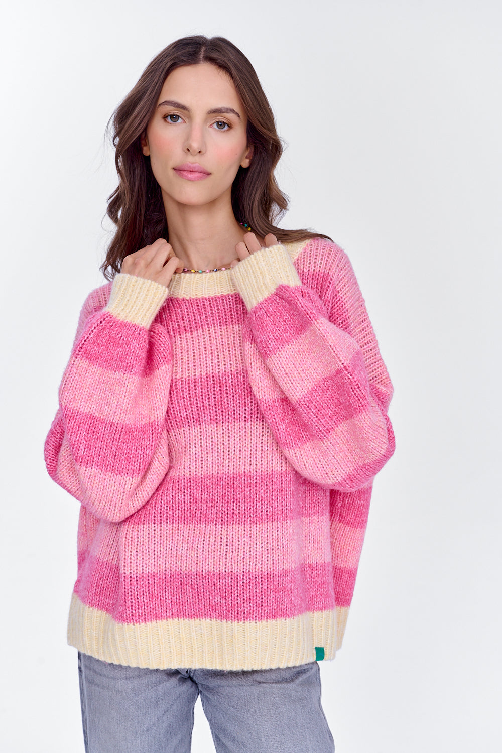 Sweter z wełną Strawberry Cream