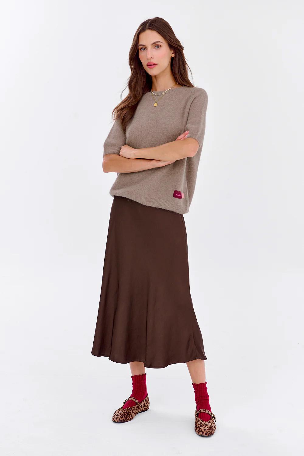 Sweter z krótkim rękawem Soft Cappuccino