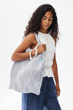 Torba crochet Woven Blues