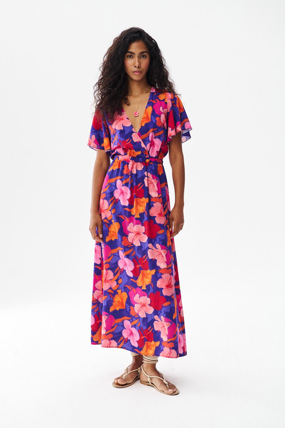 Sukienka midi Painted Peony