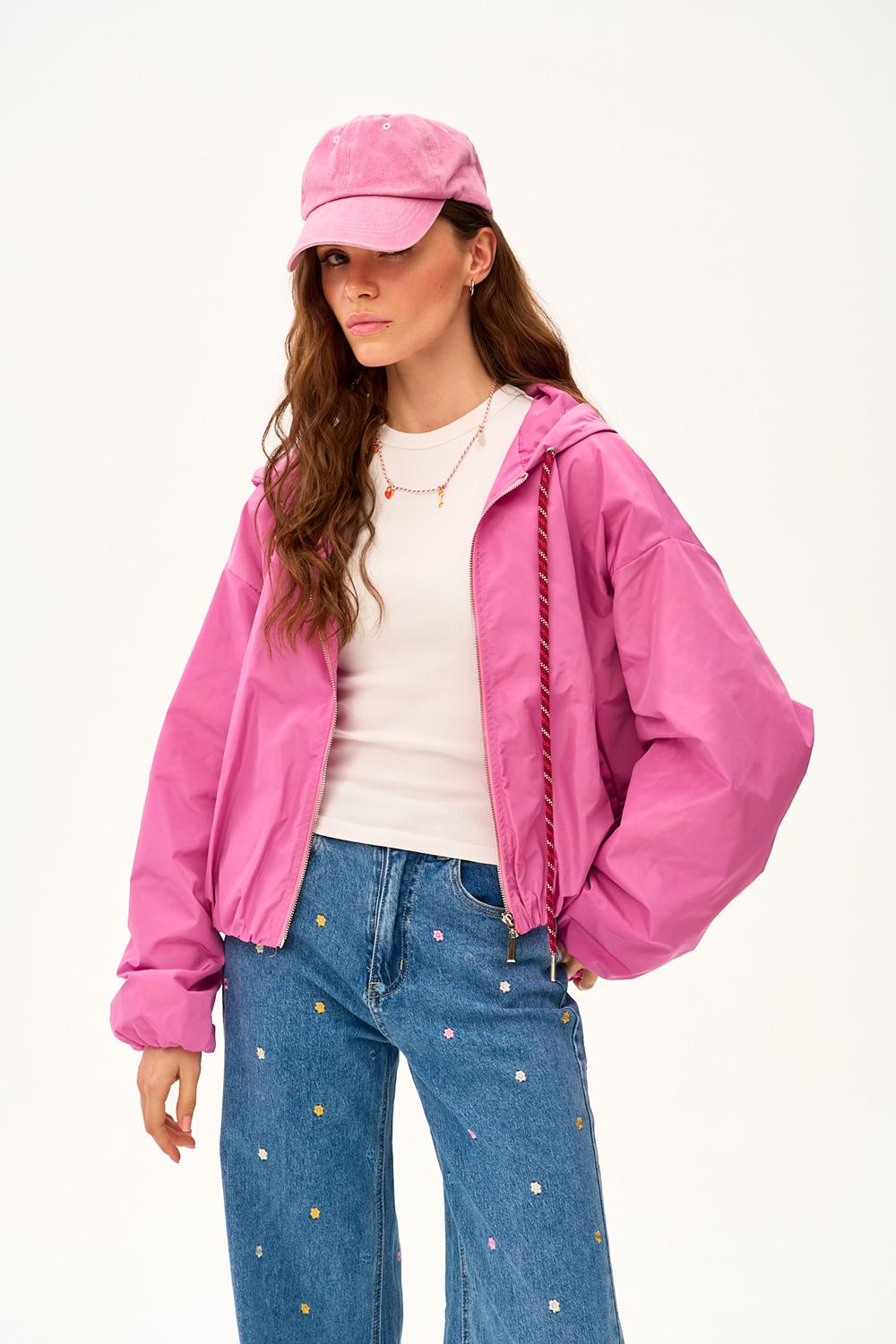 Krótka parka z kapturem Dahlia Crush