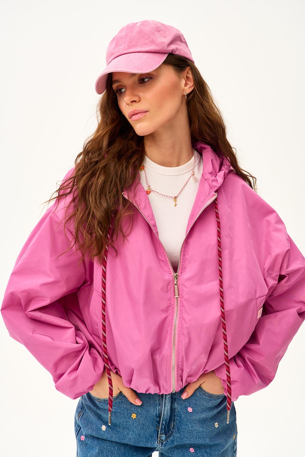 Krótka parka z kapturem Dahlia Crush