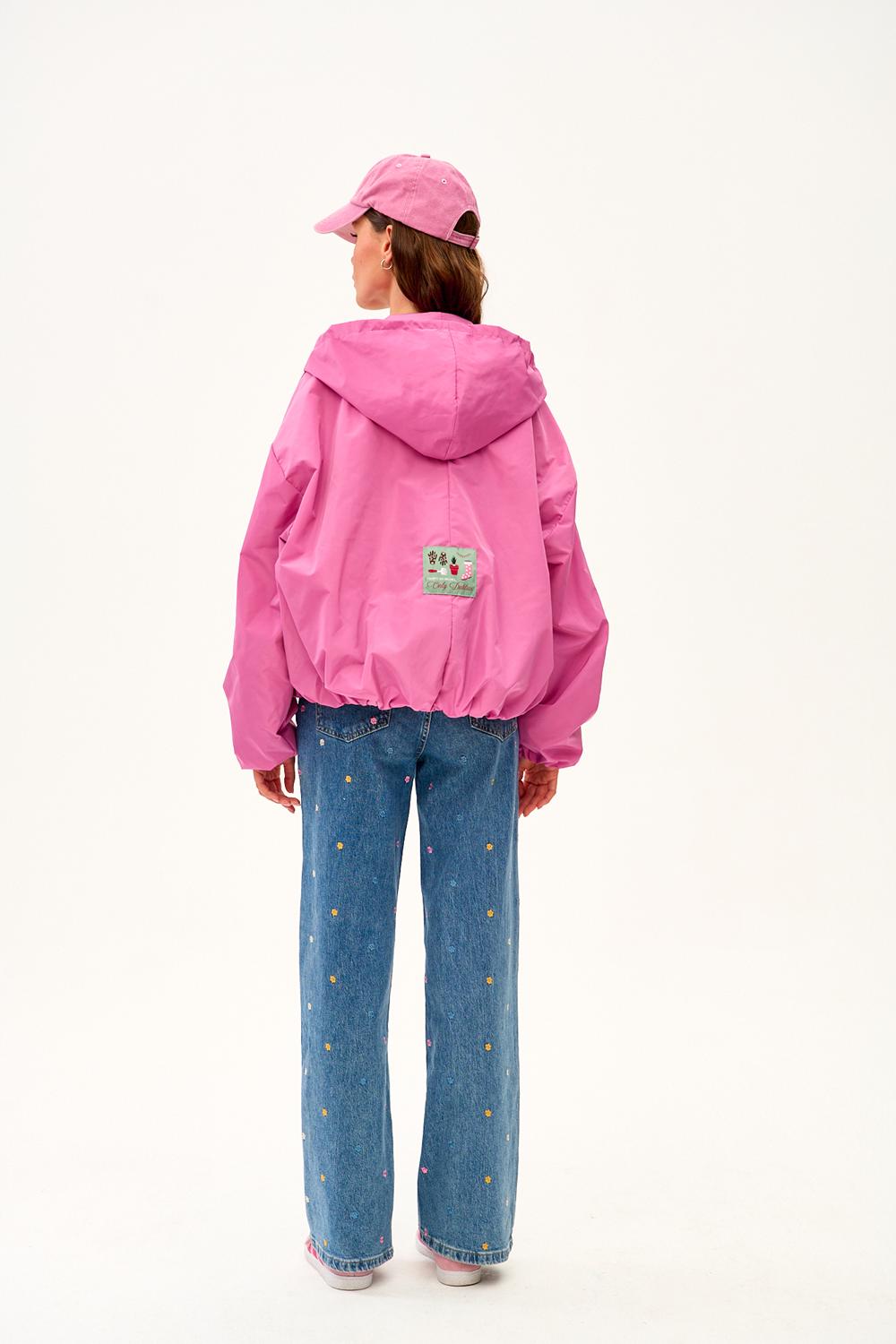 Krótka parka z kapturem Dahlia Crush