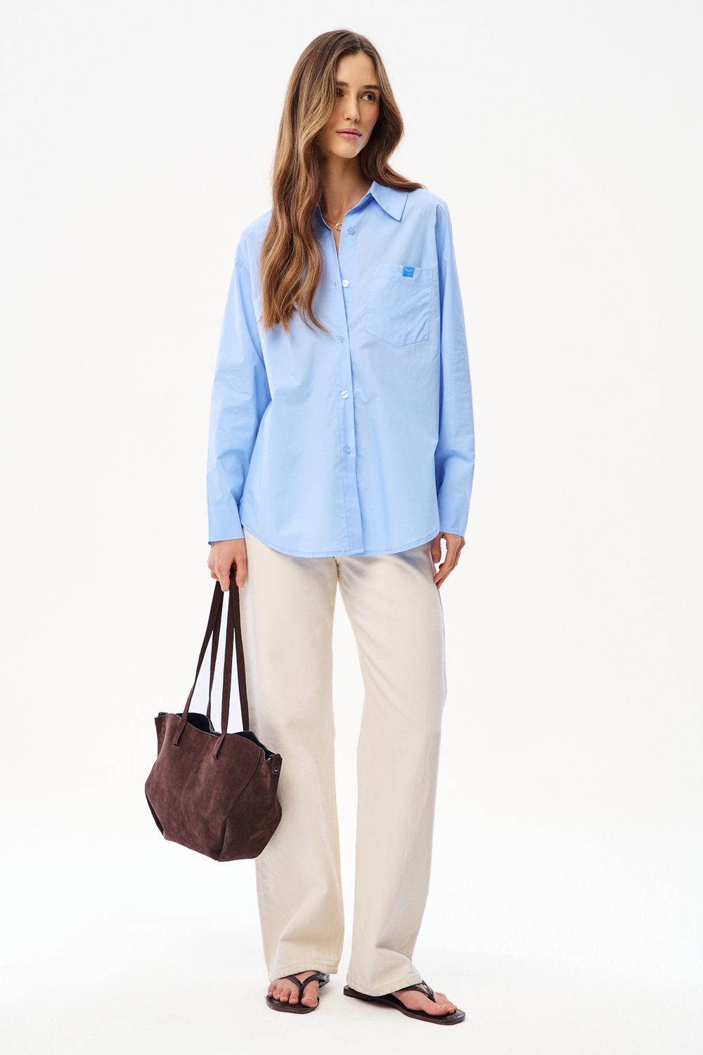 Torebka skórzana typu shopper Chocolate Glow