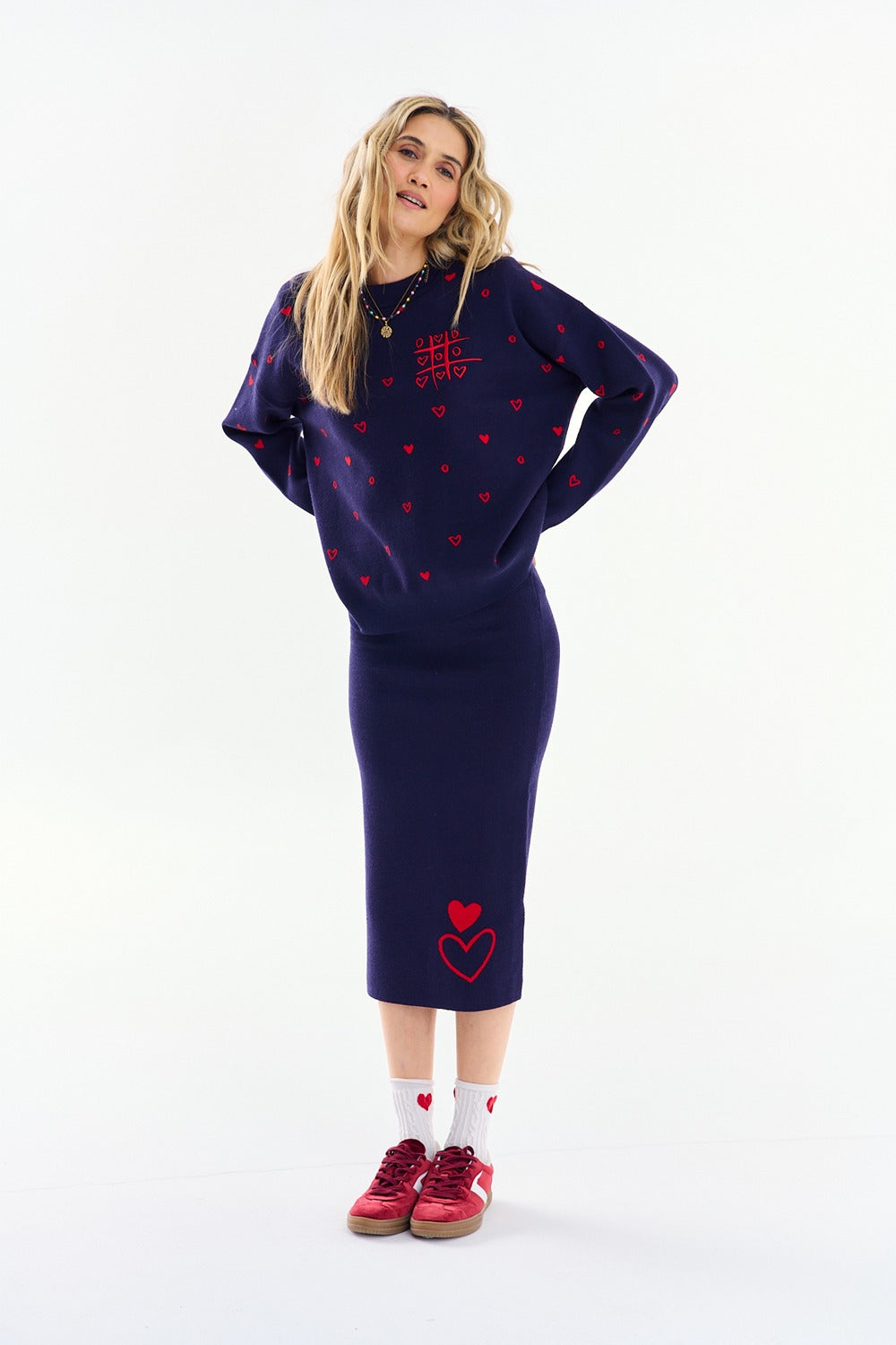 Spódnica dzianinowa Double Heart