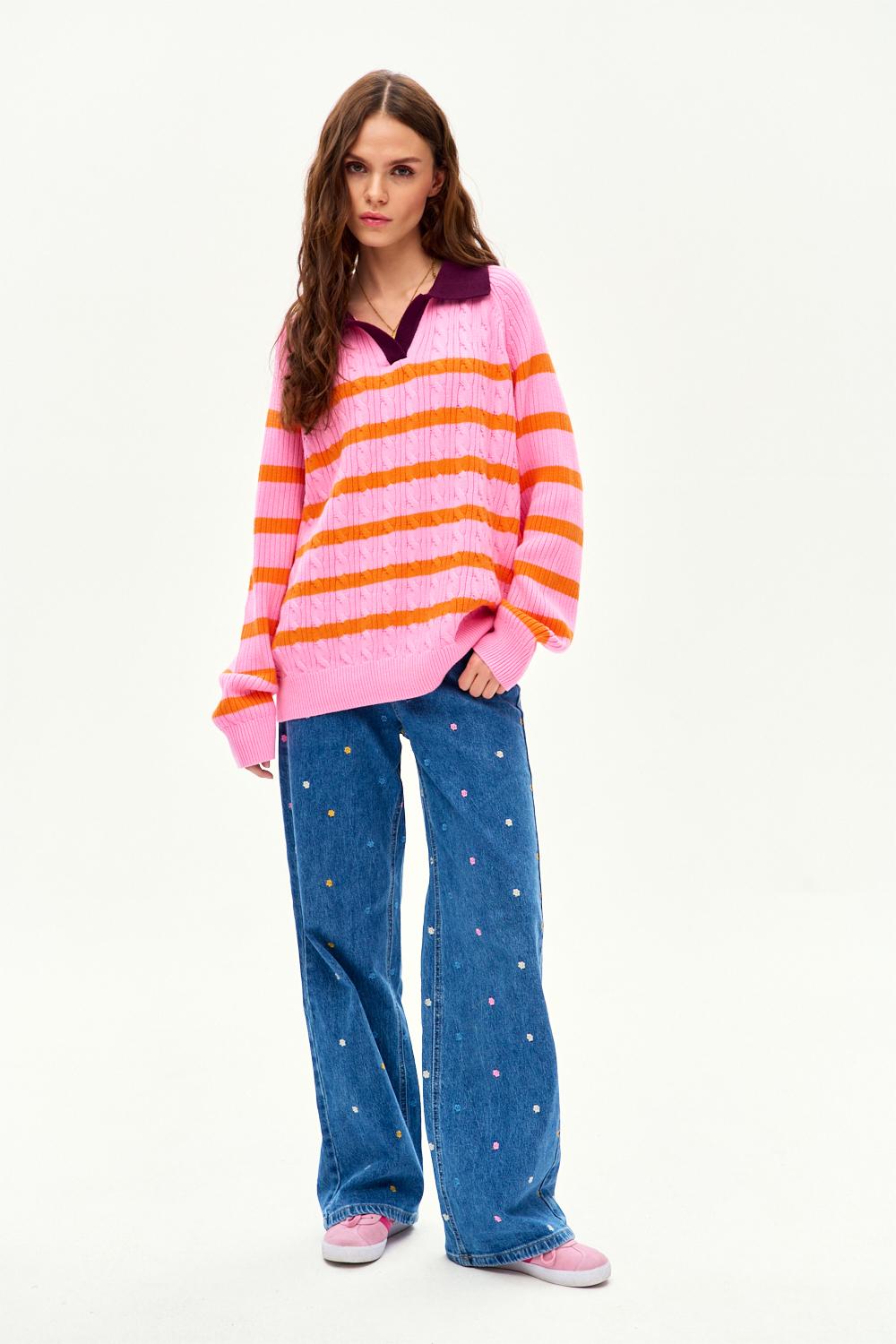 Sweter polo Pink Cloud