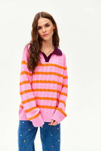 Sweter polo Pink Cloud