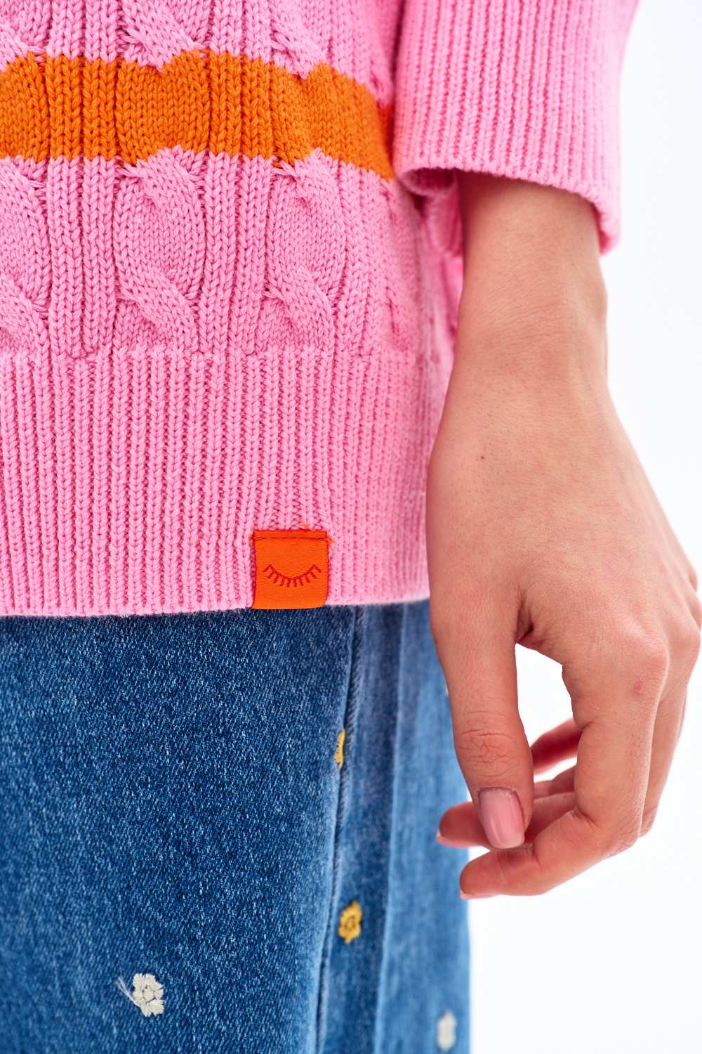 Sweter polo Pink Cloud
