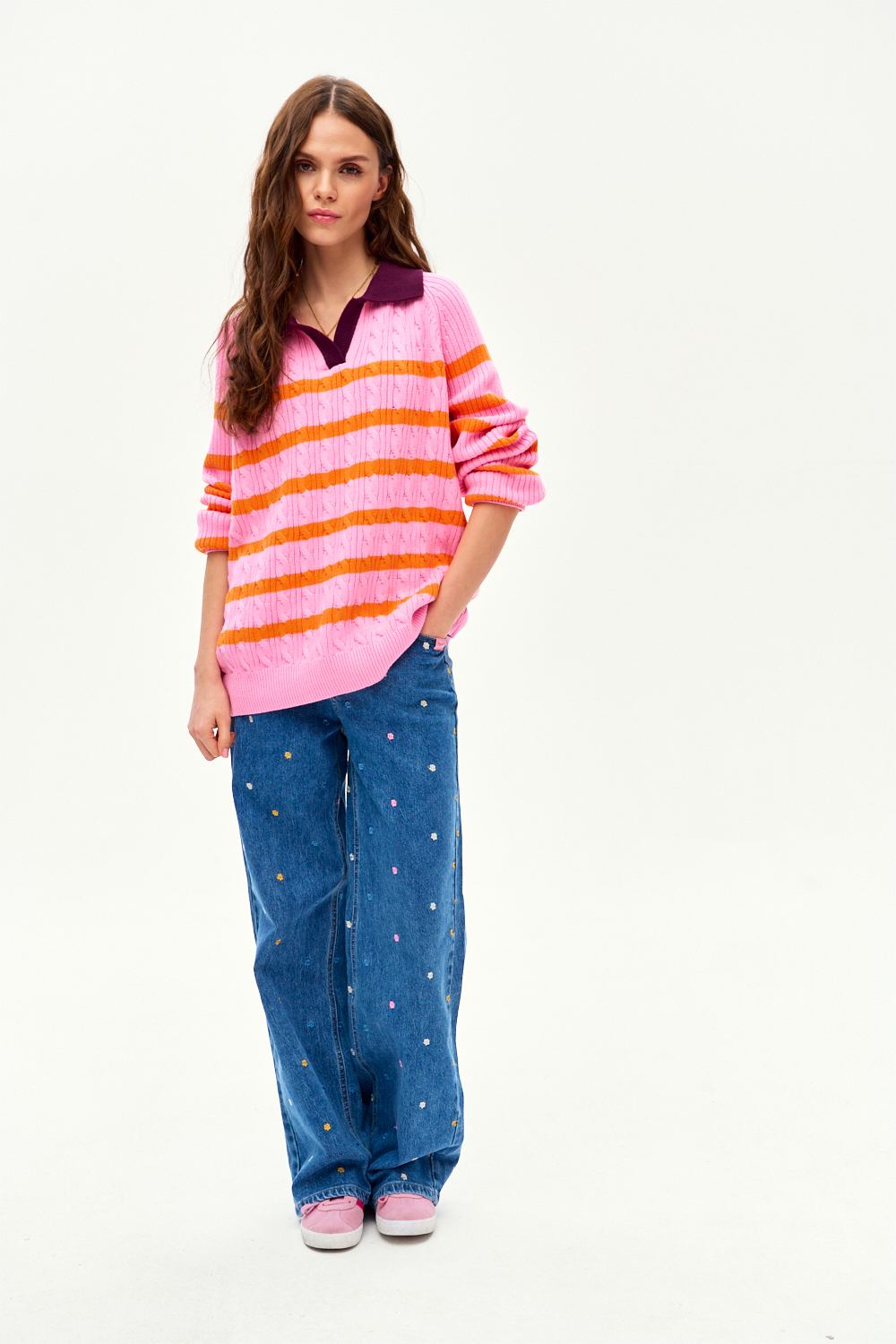 Sweter polo Pink Cloud