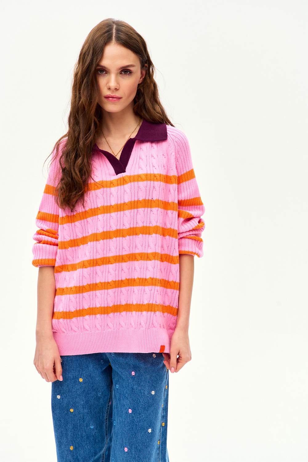 Sweter polo Pink Cloud