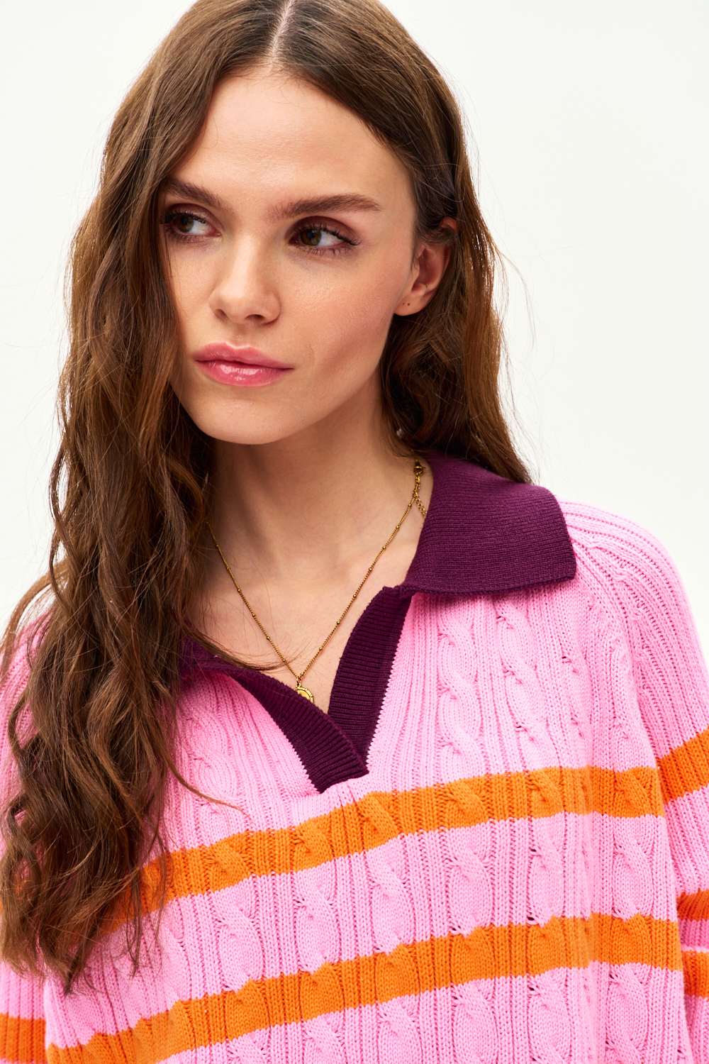 Sweter polo Pink Cloud