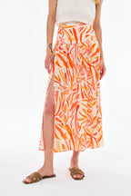 Spódnica midi Burning Petals