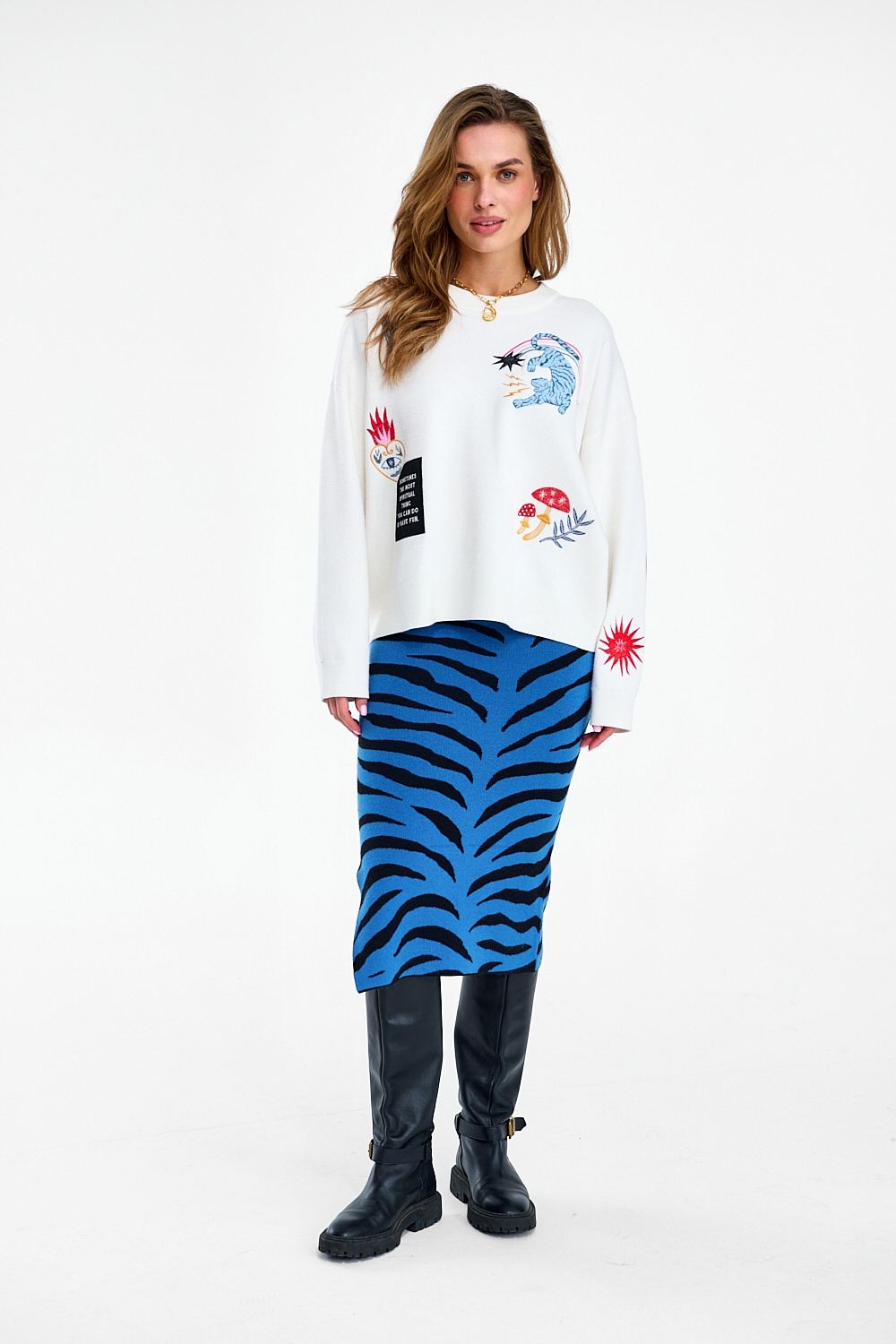 Spódnica dzianinowa Blue Rebel
