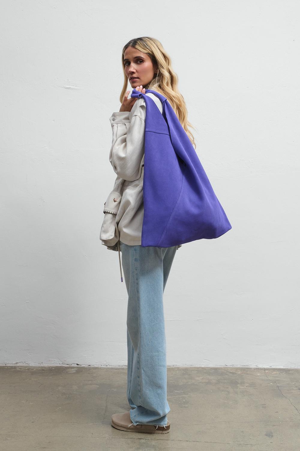 Torba skórzana shopper zamszowa Loud Silence