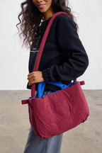 Pikowana torba dwustronna Navy Cloud