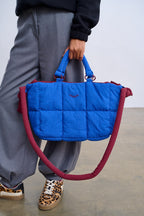 Pikowana torba dwustronna Navy Cloud