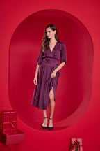 Sukienka midi Plum Affair