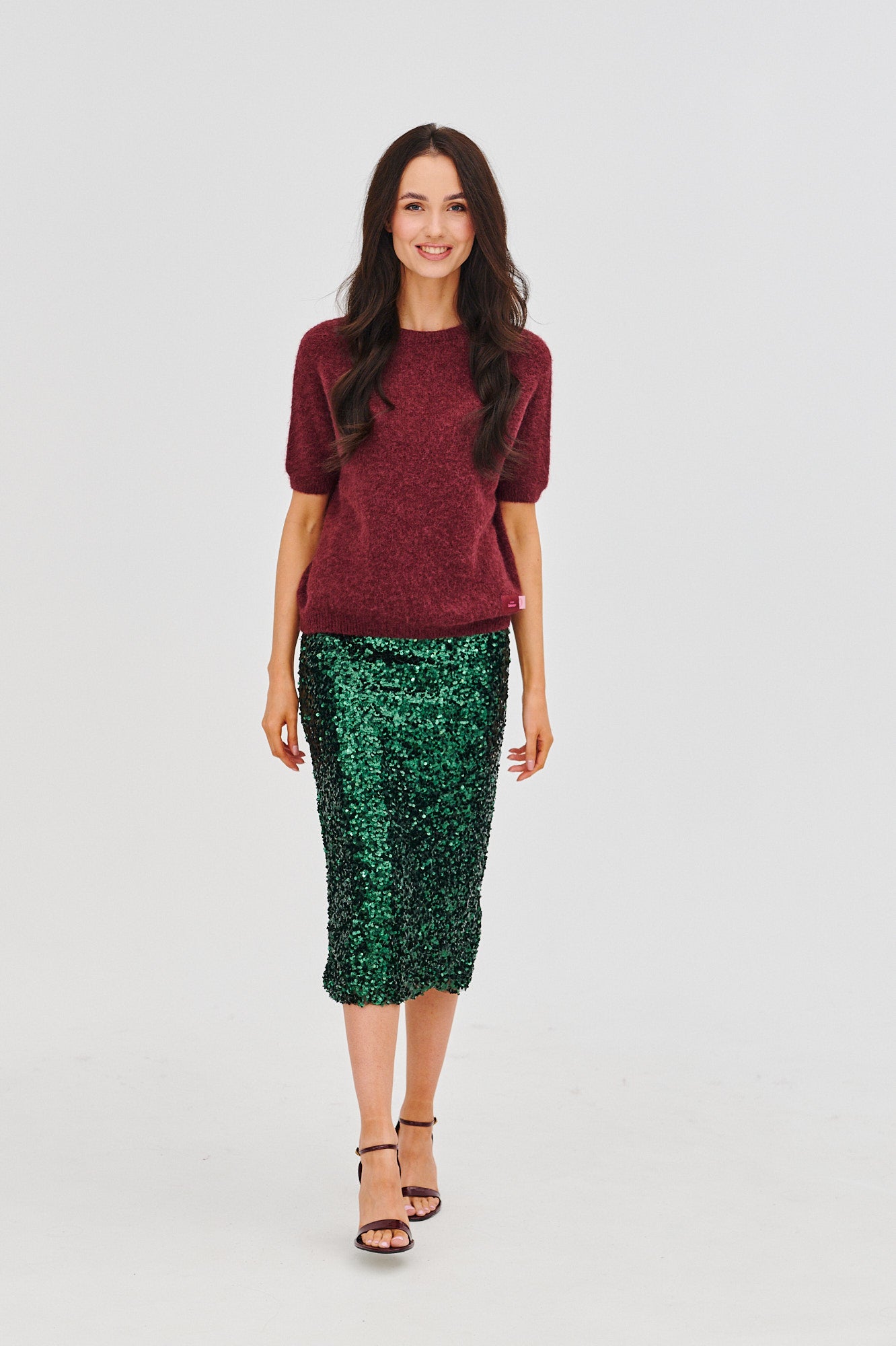 Spódnica cekinowa Emerald Glam