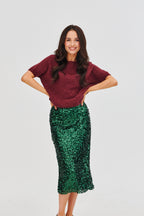 Spódnica cekinowa Emerald Glam