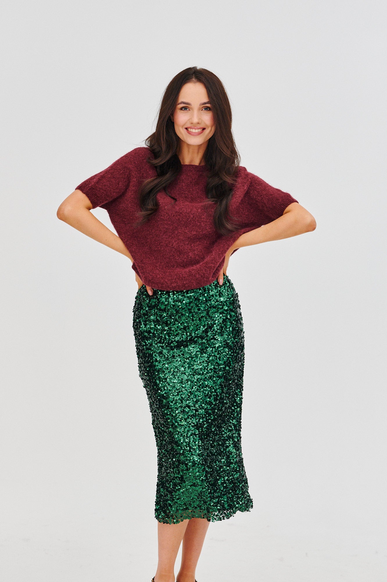 Spódnica cekinowa Emerald Glam