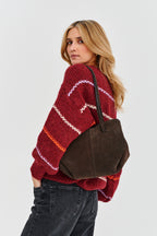 Torebka skórzana typu shopper Chocolate Glow