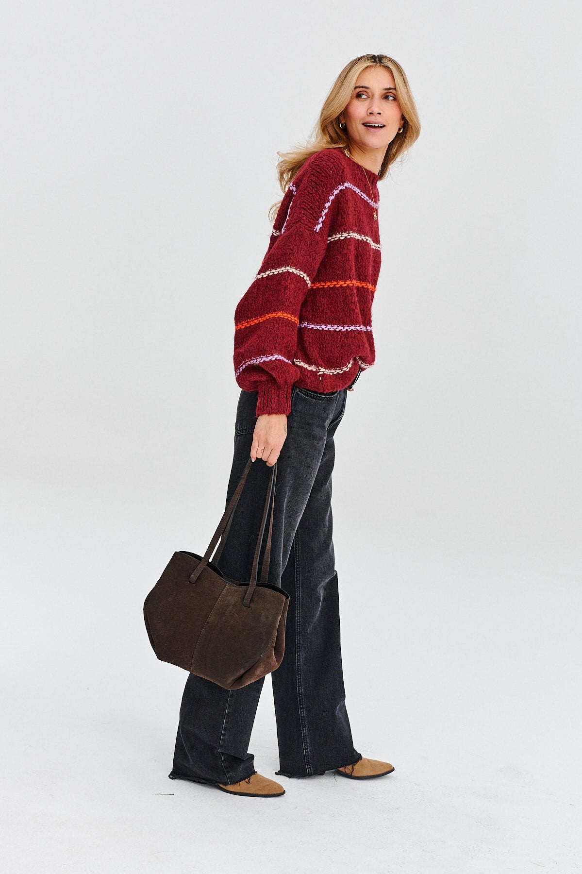 Torebka skórzana typu shopper Chocolate Glow