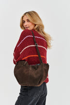 Torebka skórzana typu shopper Chocolate Glow