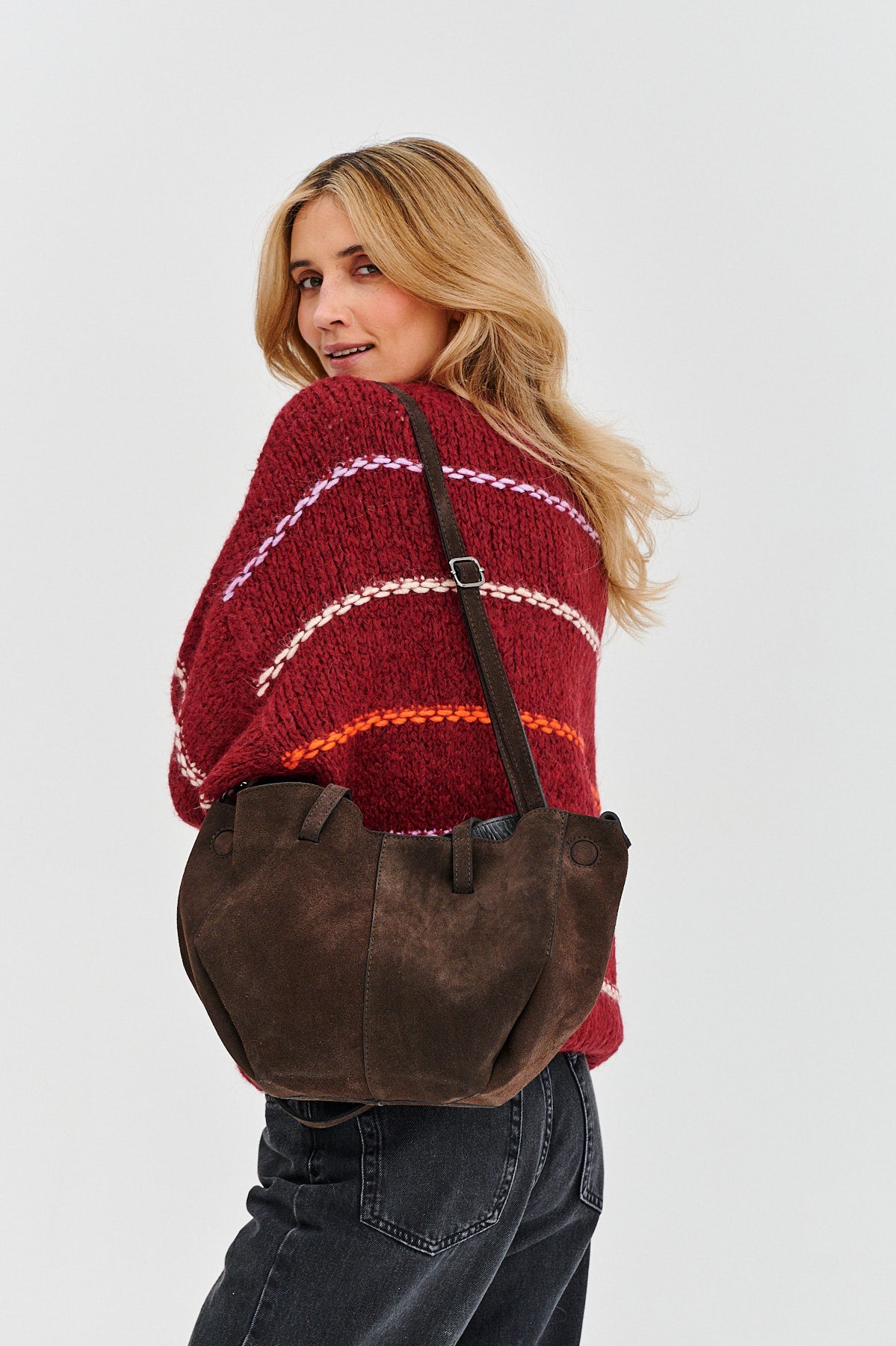 Torebka skórzana typu shopper Chocolate Glow
