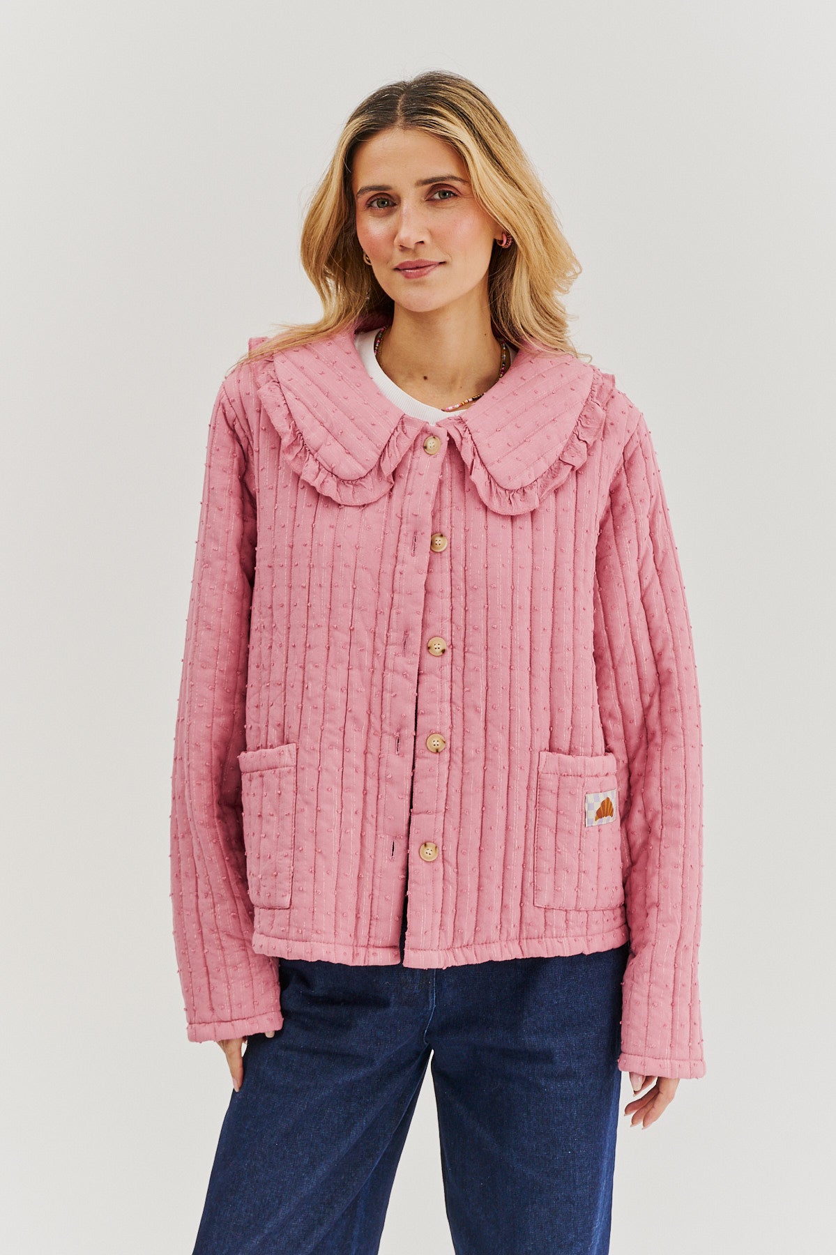 Lekka kurtka pikowana Rosy Blush