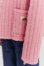 Lekka kurtka pikowana Rosy Blush