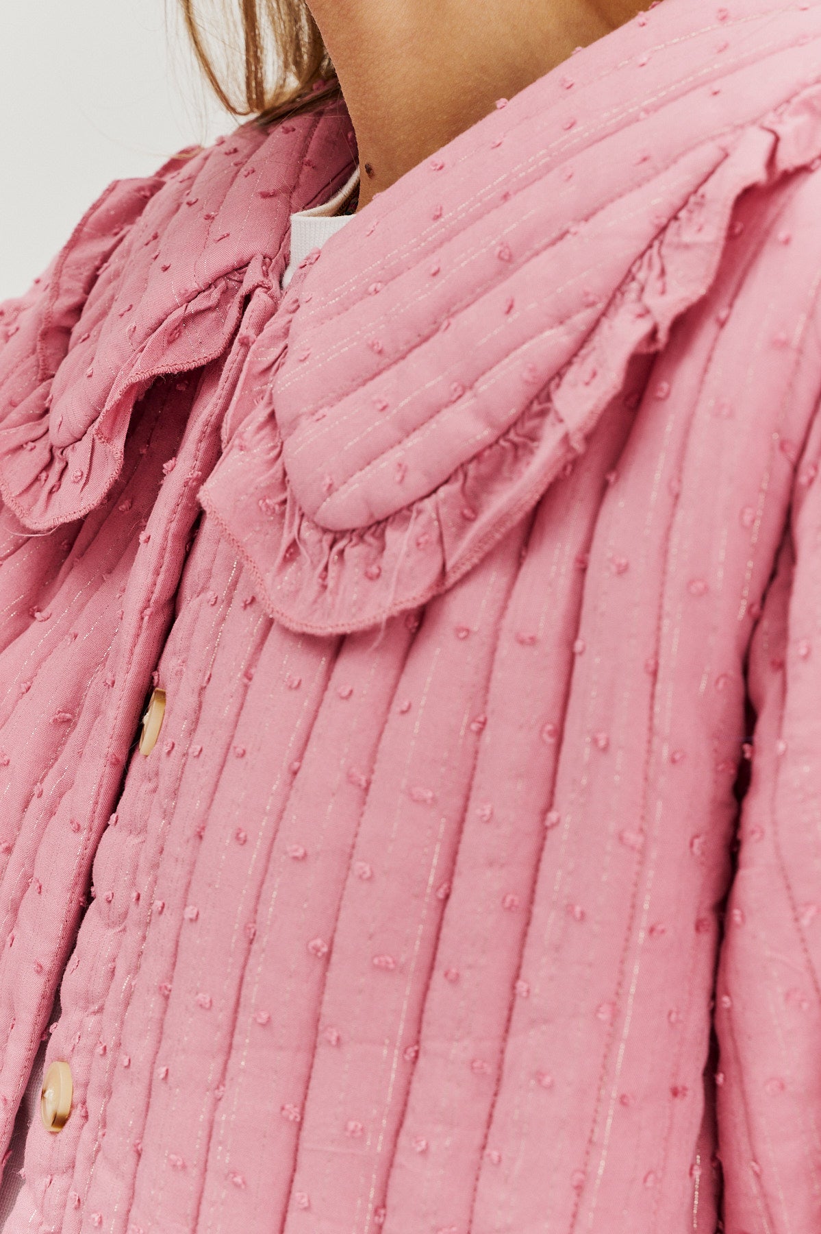Lekka kurtka pikowana Rosy Blush